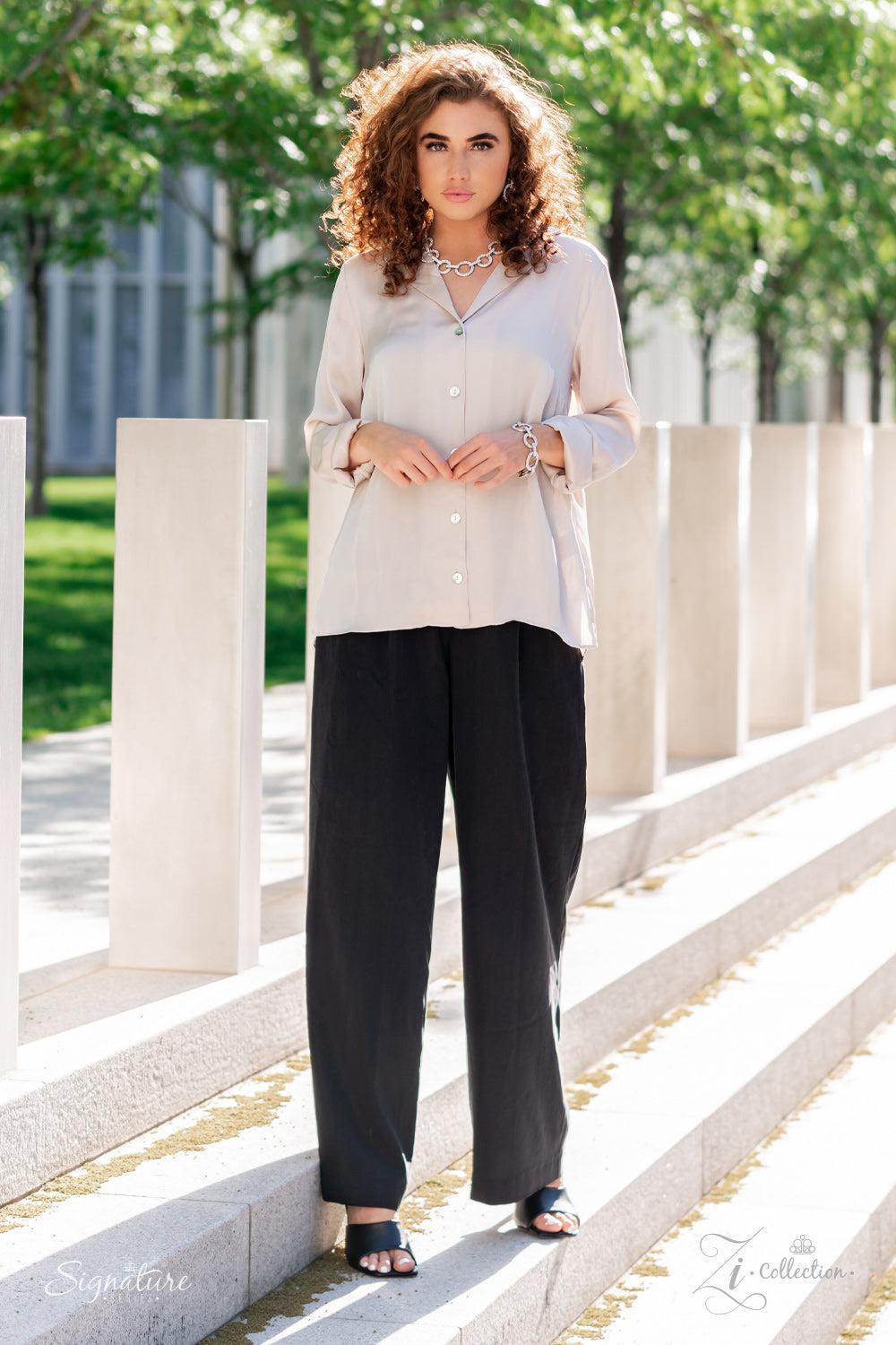 The Missy 2021 Zi Signature Collection Necklace - Paparazzi Accessories stylized on model2 - CarasShop.com - Paparazzi Jewelry by Cara Jewels