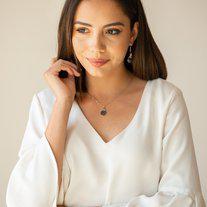 Romantic Razzle Silver Moonstone Necklace - Paparazzi Accessories-CarasShop.com - Paparazzi Jewelry by Cara Jewels