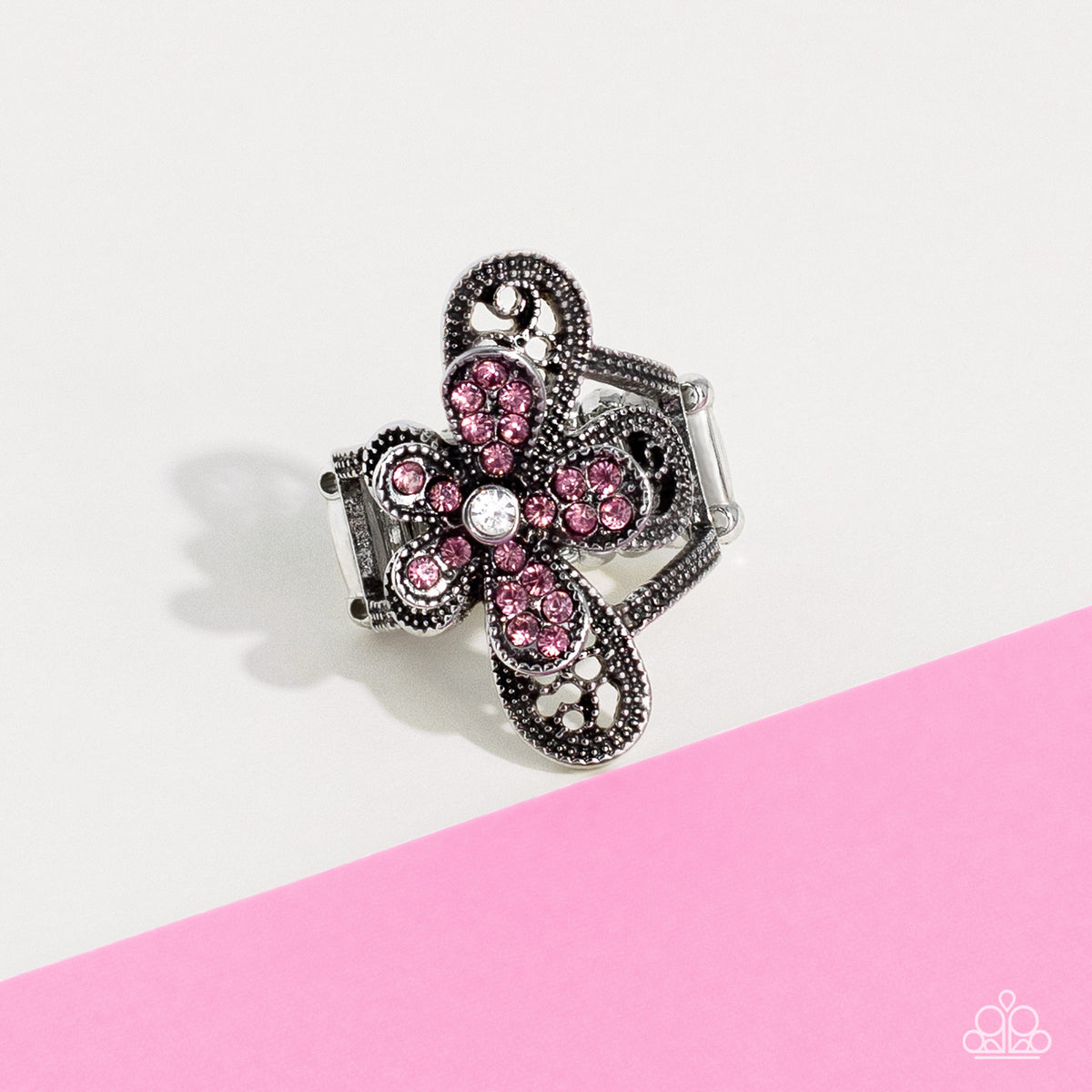 Garden Escapade Pink Flower Ring - Paparazzi Accessories