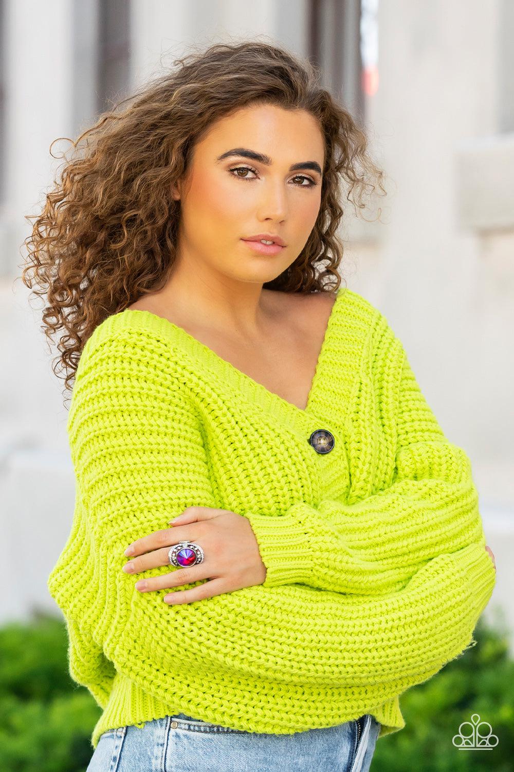 Galactic Garden Pink Opalescent Gem Ring - Paparazzi Accessories