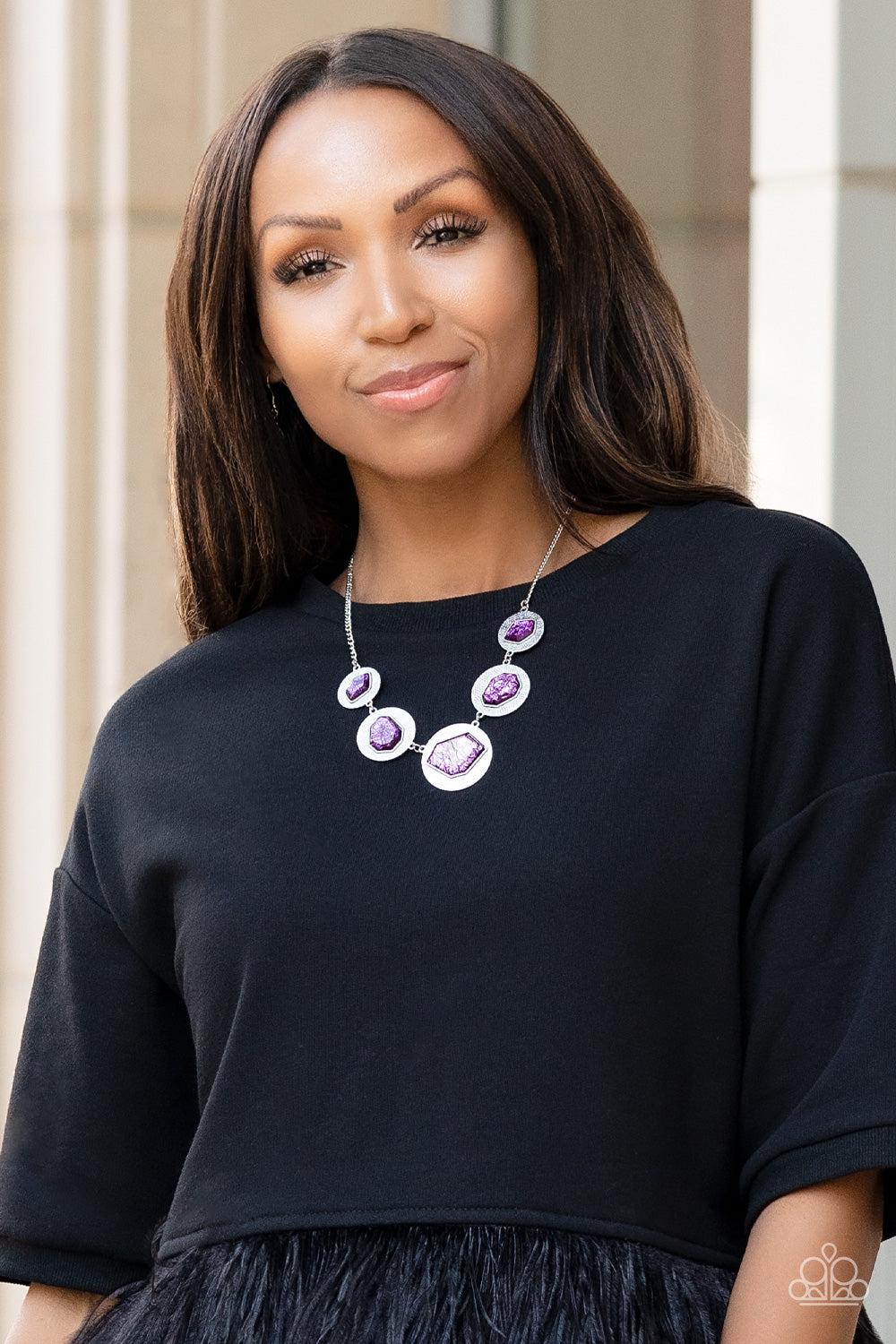 Raw Charisma Purple Gem Necklace - Paparazzi Accessories