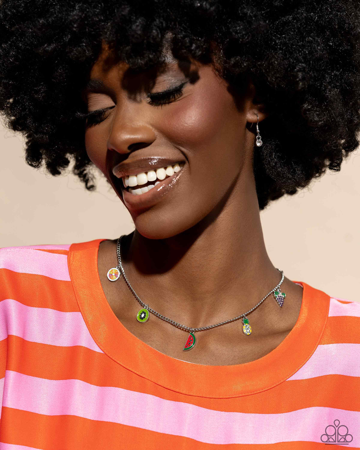 Fruity Flair Multi Charm Necklace - Paparazzi Accessories