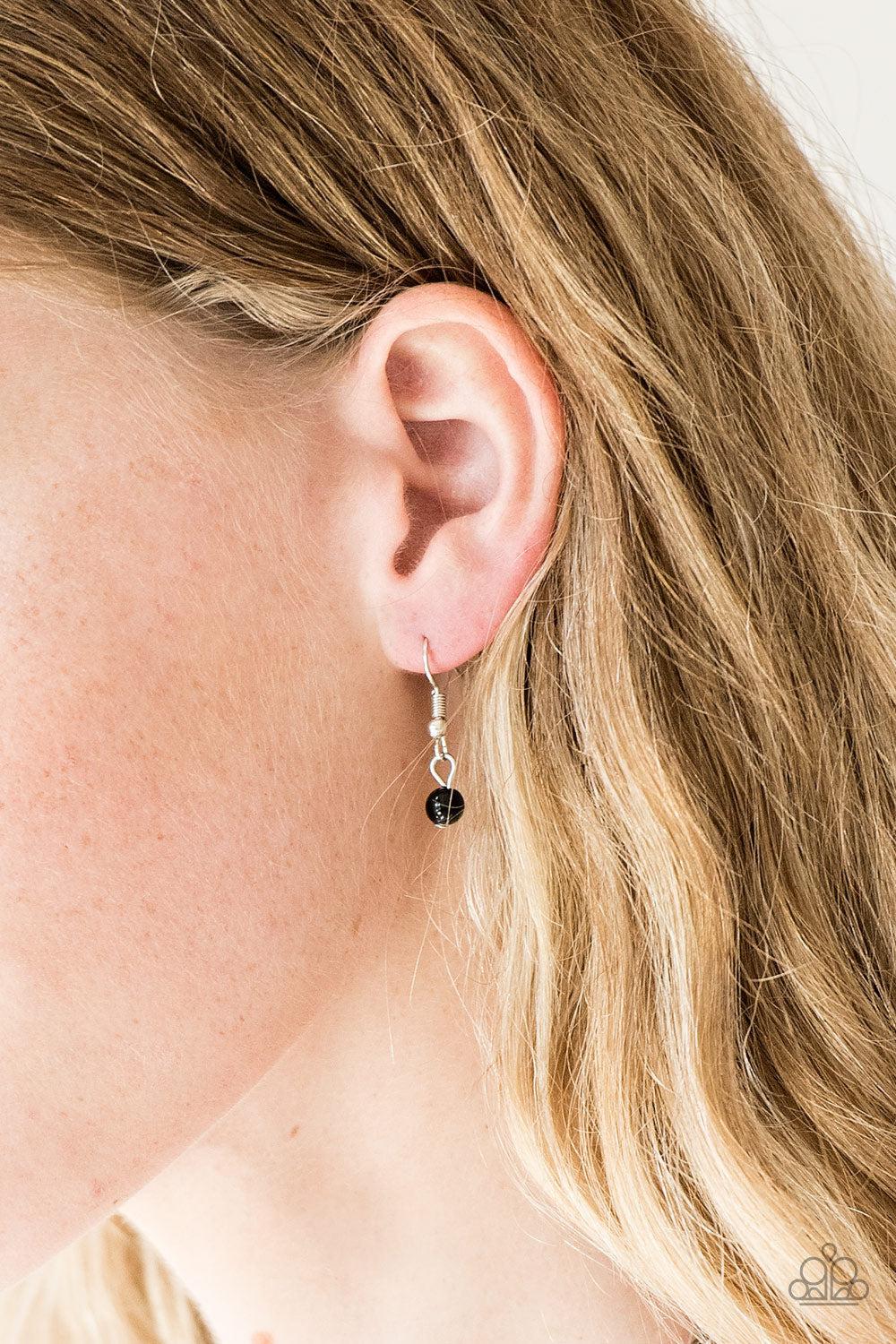 A Touch of CLASSY Black Necklace - Paparazzi Accessories - free matching earrings -CarasShop.com - Paparazzi Jewelry by Cara Jewels