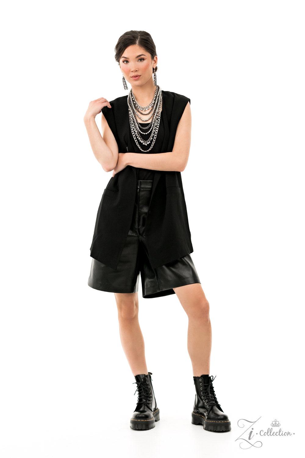 Audacious 2022 Zi Collection Necklace - Paparazzi Accessories - stylized on model - CarasShop.com - Paparazzi Jewelry by Cara Jewels