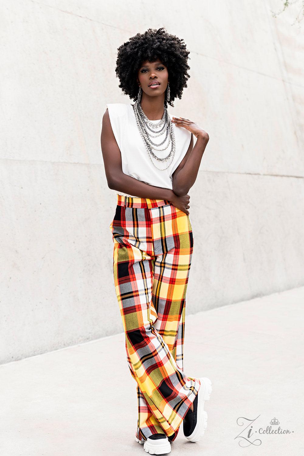 Audacious 2022 Zi Collection Necklace - Paparazzi Accessories stylized on model in casual dress - CarasShop.com - Paparazzi Jewelry by Cara Jewels