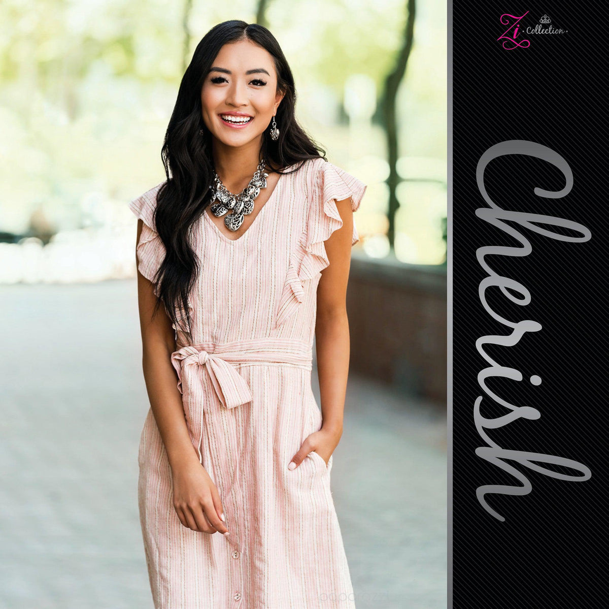 Cherish 2019 Zi Collection Necklace and matching Earrings - Paparazzi Accessories - free matching earrings -CarasShop.com - Paparazzi Jewelry by Cara Jewels