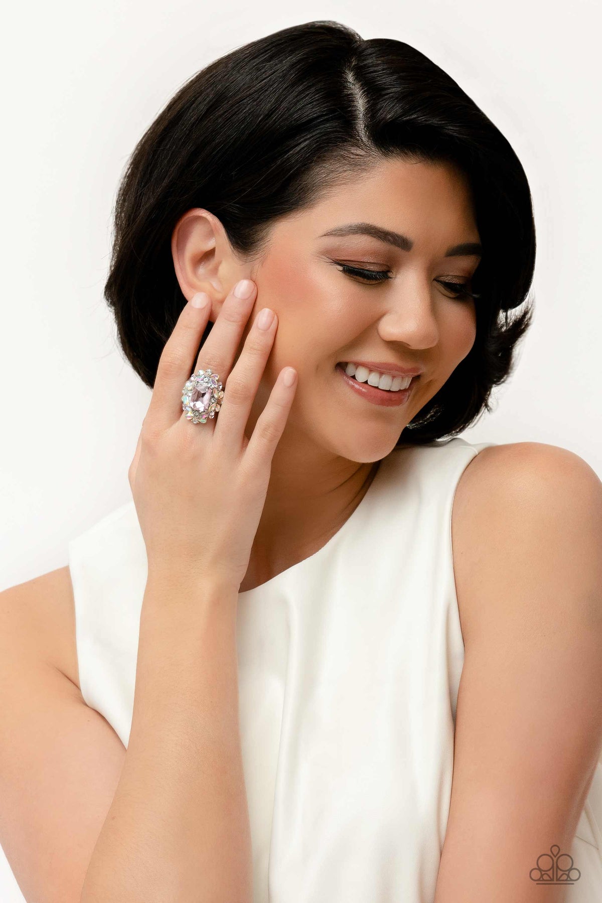Dynamic Diadem Pink Ring - Paparazzi Accessories