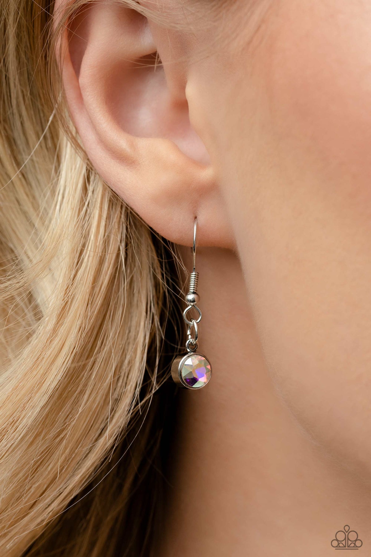 Elevated Edge Multi Rhinestone Necklace - Paparazzi Accessories - free matching earrings -CarasShop.com - Paparazzi Jewelry by Cara Jewels