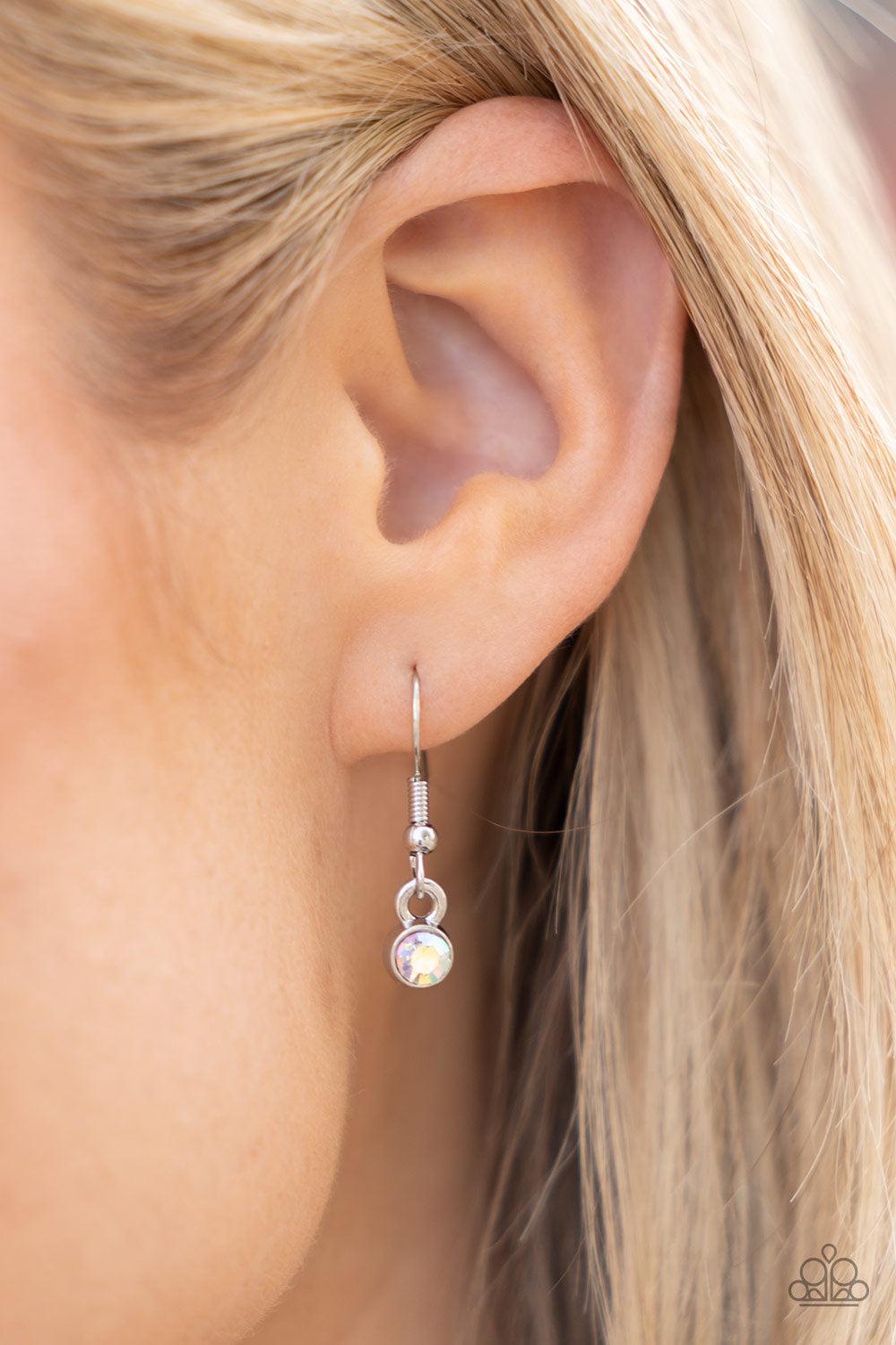 Extragalactic Extravagance Multi Iridescent Necklace - Paparazzi Accessories - free matching earrings -CarasShop.com - Paparazzi Jewelry by Cara Jewels