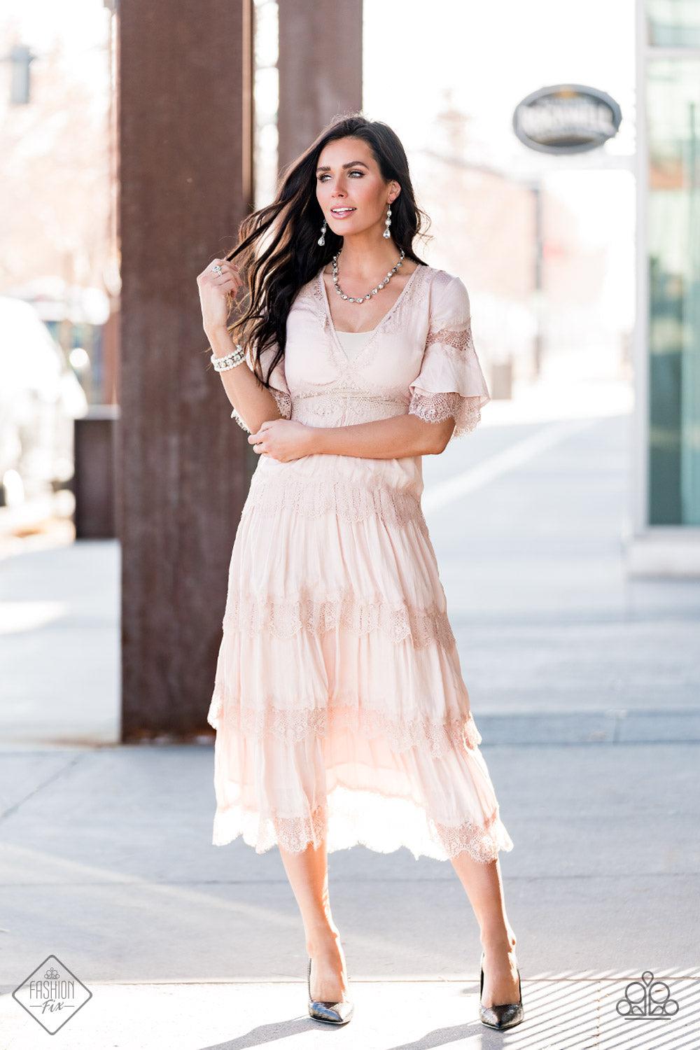 Flawlessly Flattering White Pearl and Rhinestone Stretch Bracelet Set - Paparazzi Accessories
