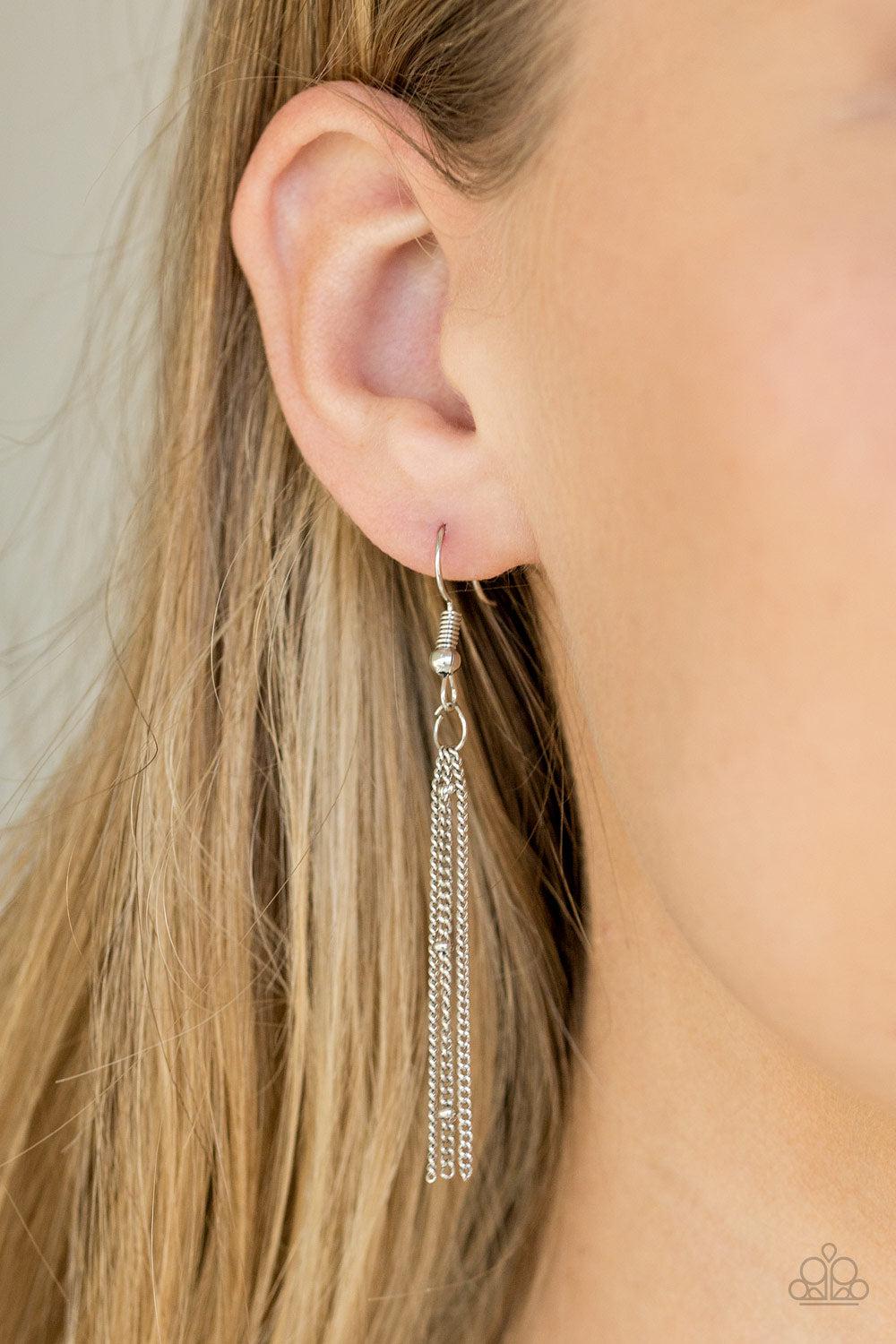 Fly The Coop Black Stone and Feather Necklace - Paparazzi Accessories - free matching earrings -CarasShop.com - Paparazzi Jewelry by Cara Jewels