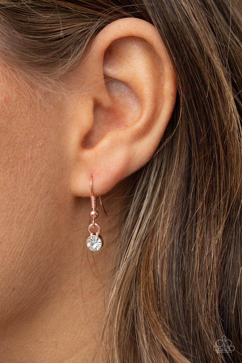 Forever Your Mom Copper Infinity Necklace - Paparazzi Accessories - free matching earrings -CarasShop.com - Paparazzi Jewelry by Cara Jewels