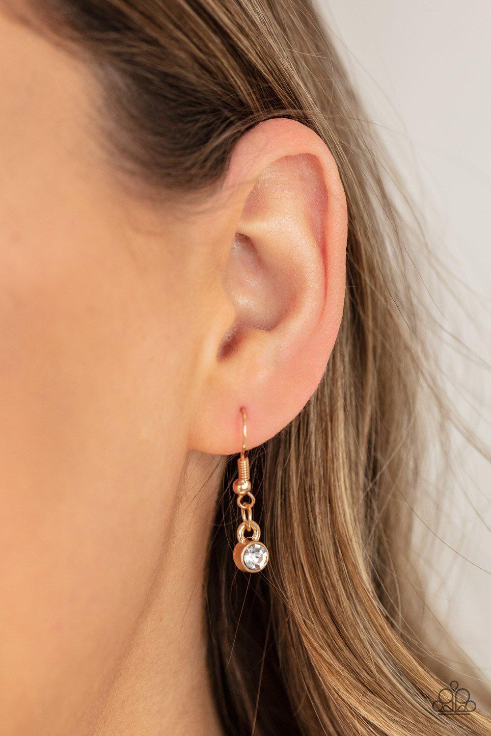 Full of Faith Gold Inspirational Necklace - Paparazzi Accessories - free matching earrings -CarasShop.com - Paparazzi Jewelry by Cara Jewels