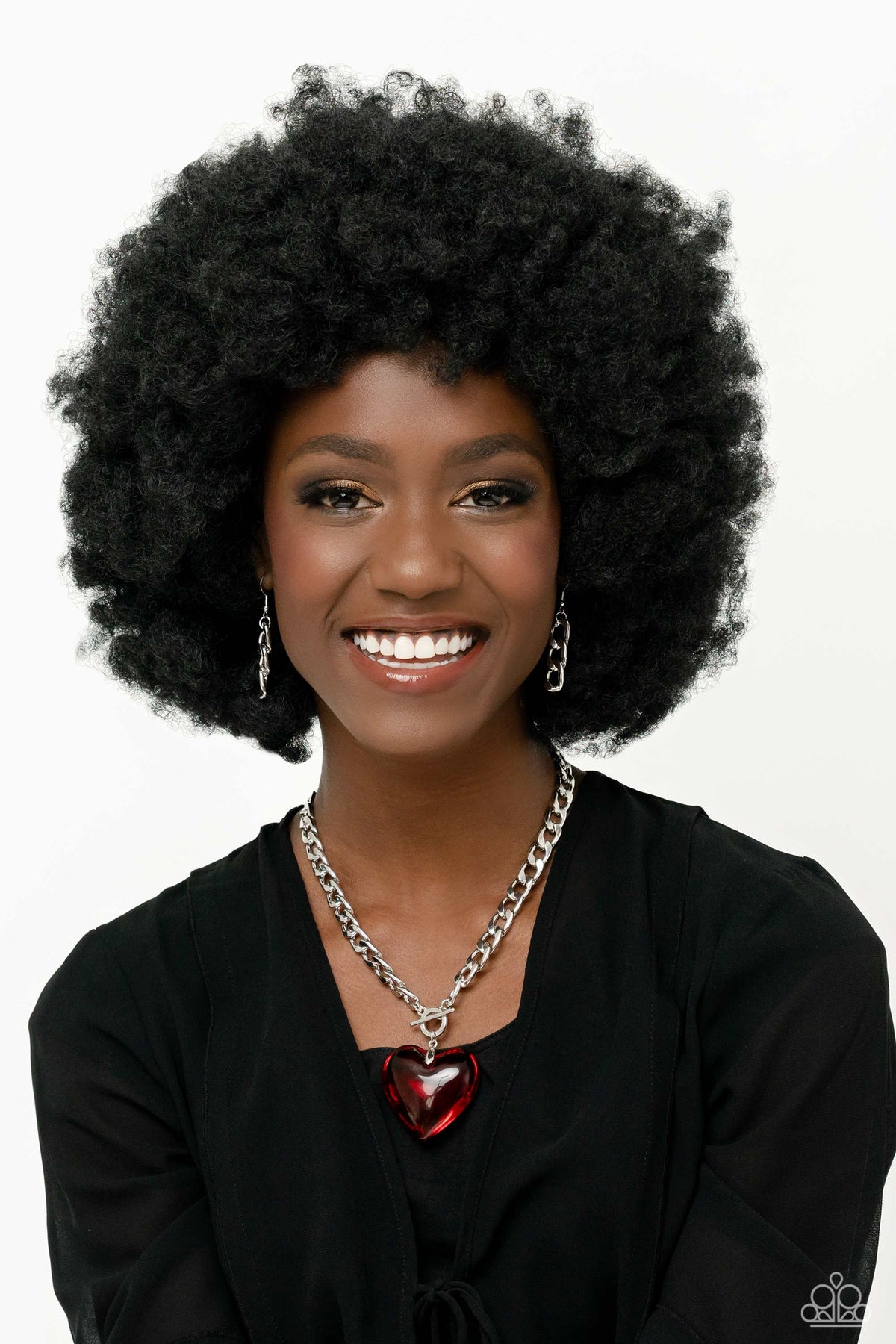 GLASSY-Hero Red Heart Necklace - Paparazzi Accessories