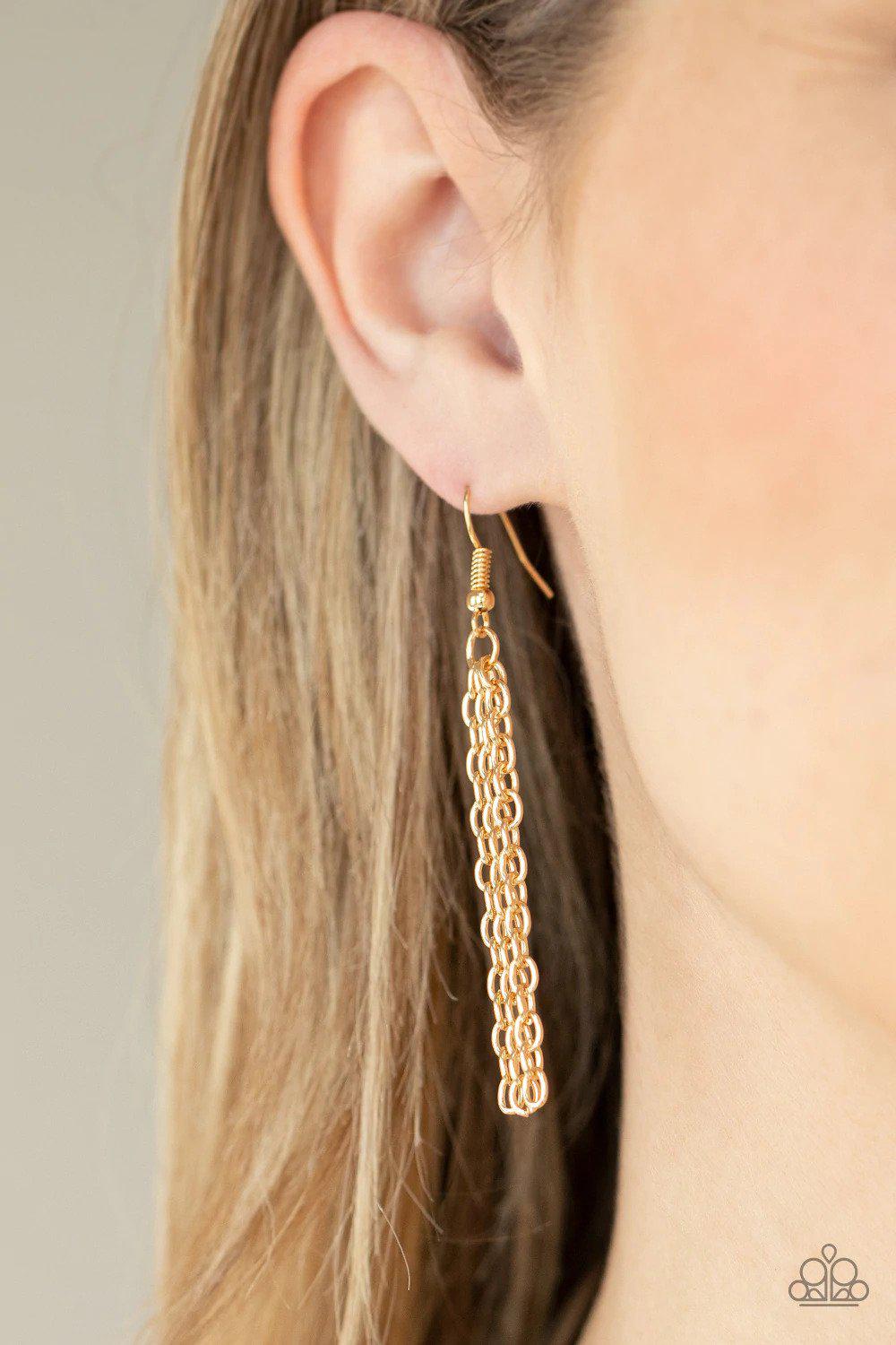 Garden Estate Gold Necklace - Paparazzi Accessories - free matching earrings -CarasShop.com - Paparazzi Jewelry by Cara Jewels