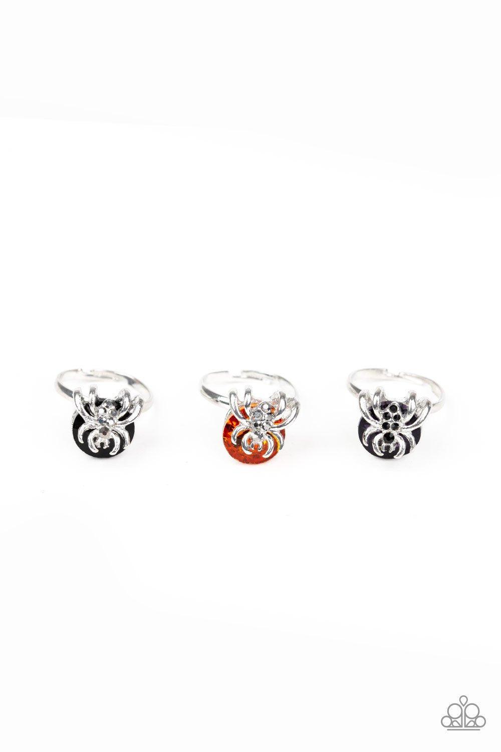 Halloween Themed Starlet Shimmer Children's Spider Gem Rings (2020) - Paparazzi Accessories (set of 5) - Full set -CarasShop.com - Paparazzi Jewelry by Cara Jewels