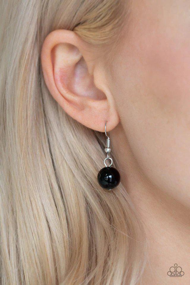 Hollywood Haute Spot Black Necklace - Paparazzi Accessories - free matching earrings -CarasShop.com - Paparazzi Jewelry by Cara Jewels
