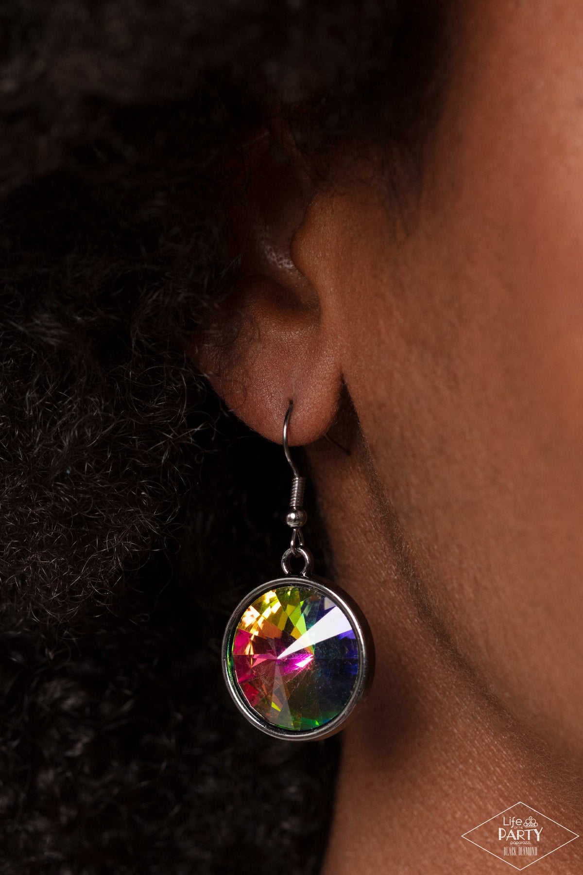 Hypnotized Multi Oil Spill Necklace - Paparazzi Accessories - free matching earrings -CarasShop.com - Paparazzi Jewelry by Cara Jewels