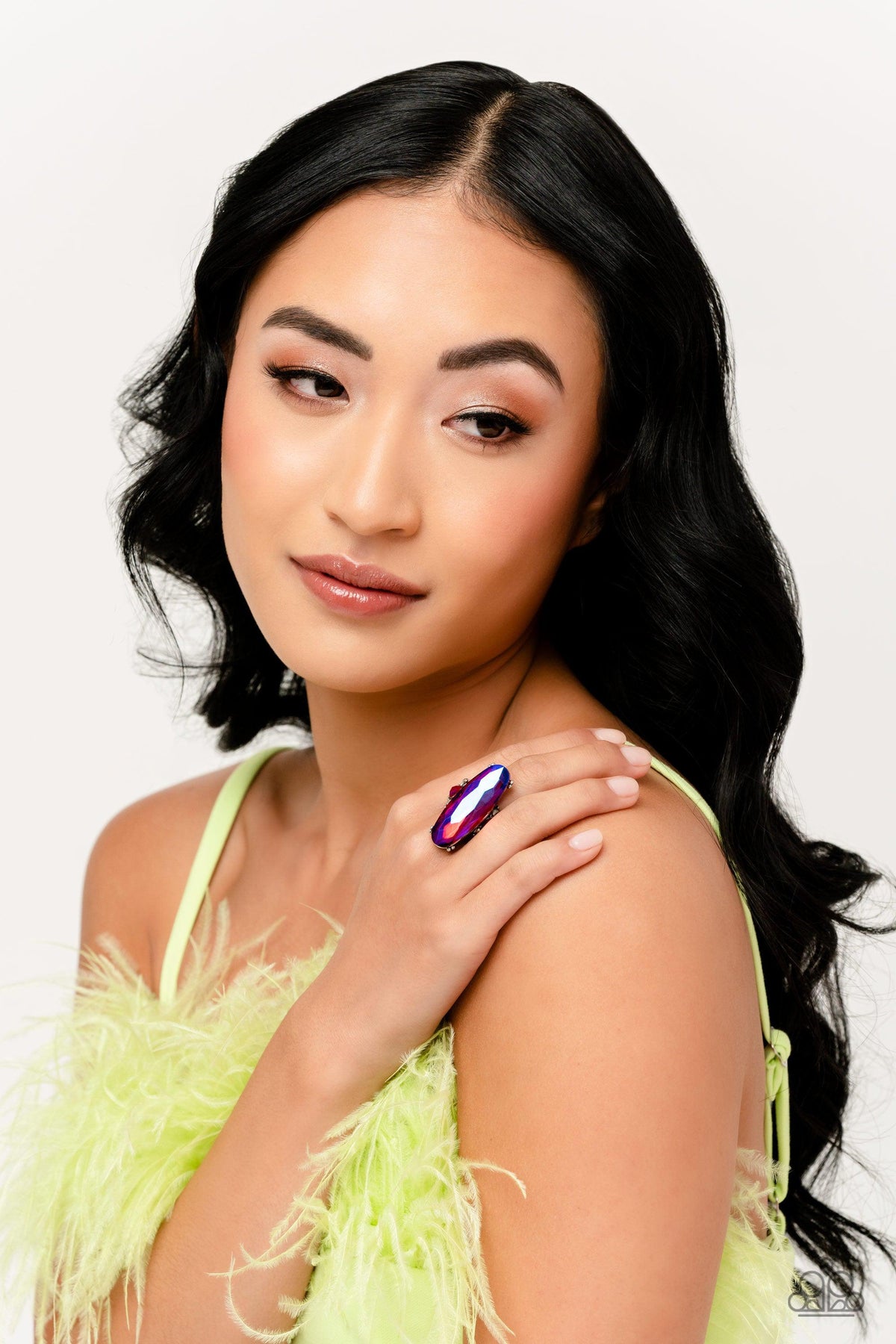 Interdimensional Dimension Pink Rhinestone Ring - Paparazzi Accessories