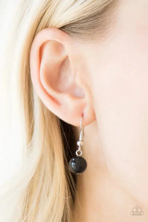 Jungle River Black Necklace - Paparazzi Accessories - free matching earrings -CarasShop.com - Paparazzi Jewelry by Cara Jewels