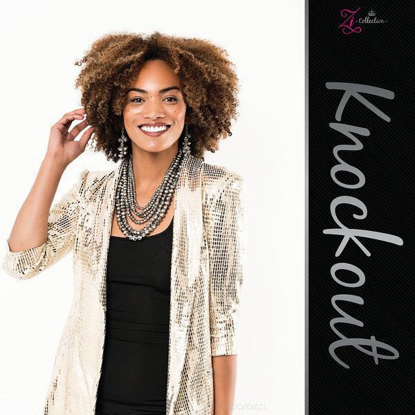 Knockout 2019 Zi Collection Necklace - Paparazzi Accessories - free matching earrings -CarasShop.com - Paparazzi Jewelry by Cara Jewels