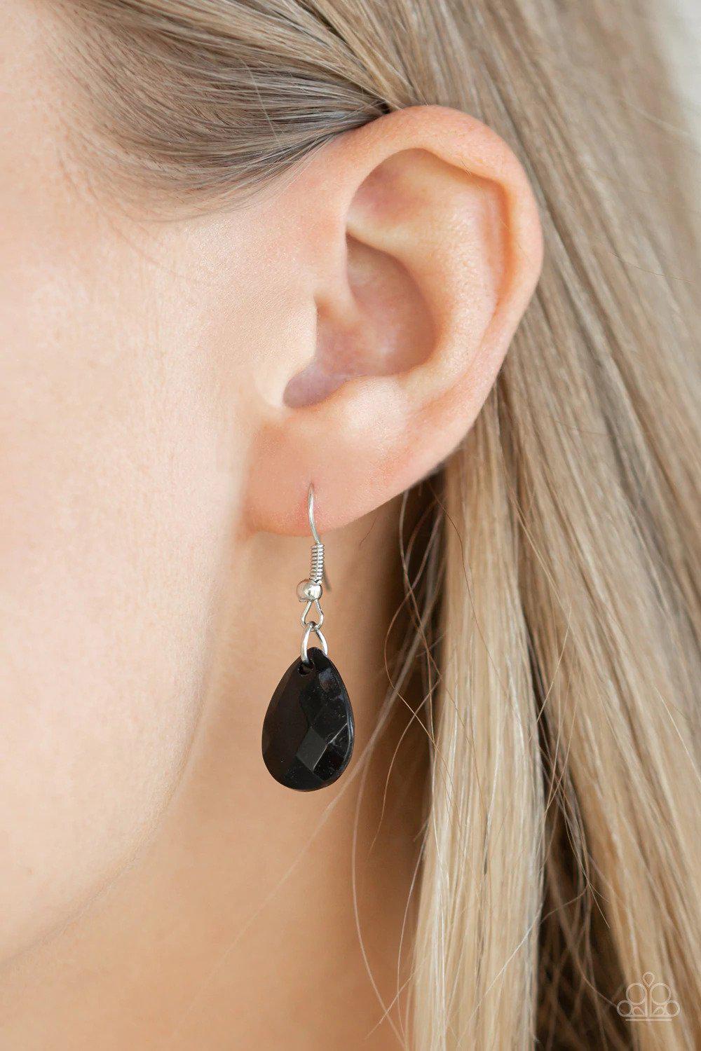 Life of The FIESTA Black Necklace - Paparazzi Accessories - free matching earrings -CarasShop.com - Paparazzi Jewelry by Cara Jewels