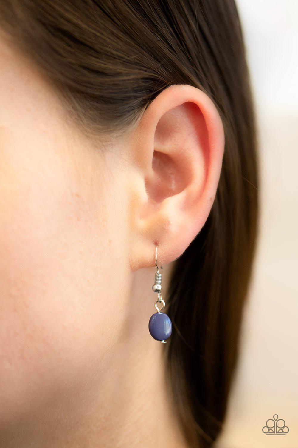 Make Some ROAM! Blue Necklace - Paparazzi Accessories - free matching earrings -CarasShop.com - Paparazzi Jewelry by Cara Jewels