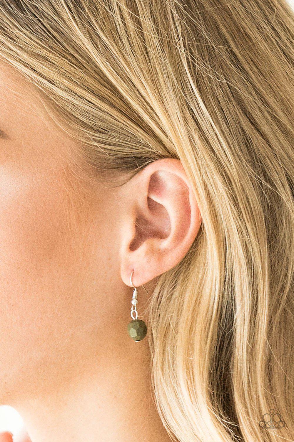 Margarita Masquerades Green Necklace - Paparazzi Accessories - free matching earrings -CarasShop.com - Paparazzi Jewelry by Cara Jewels