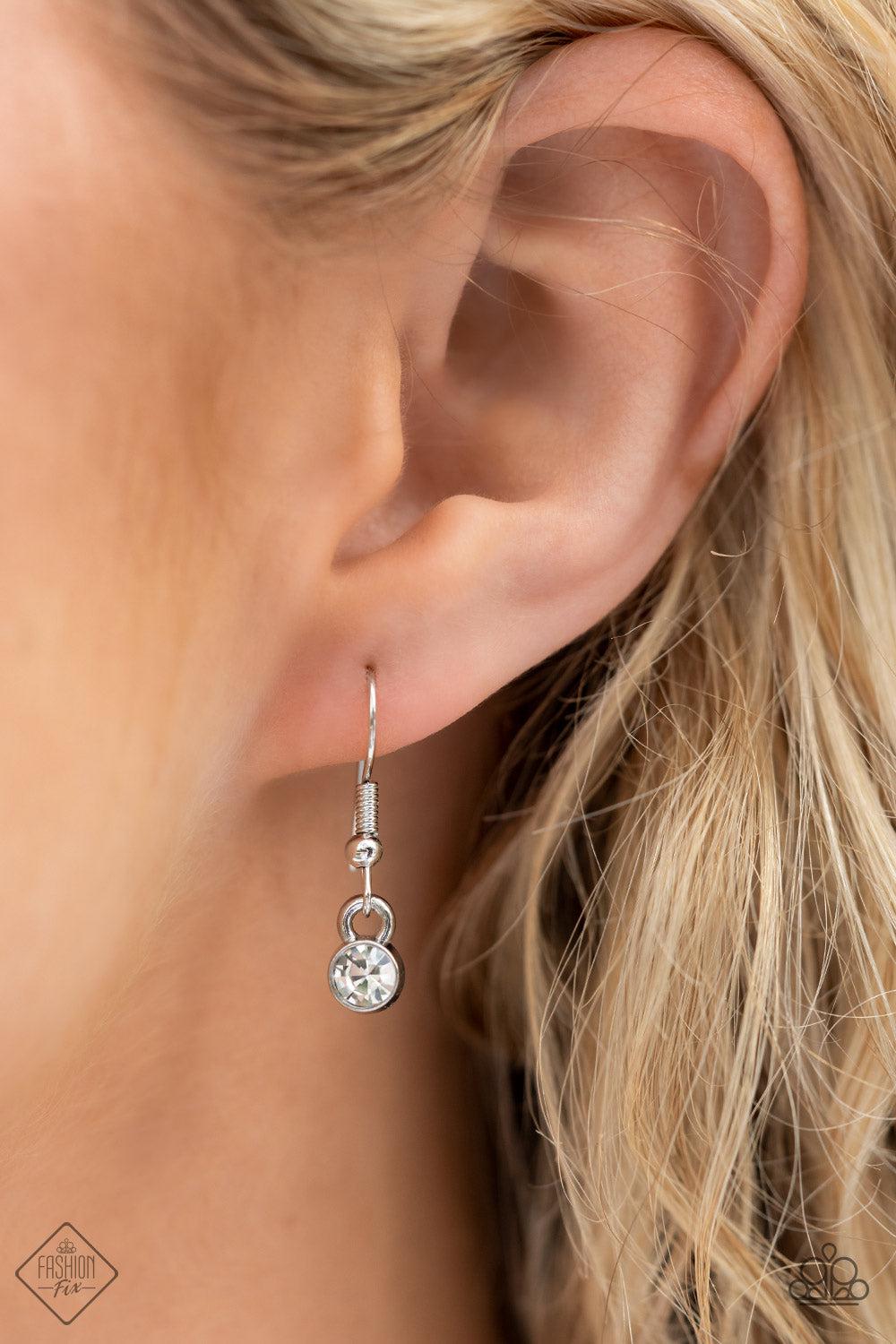 Meadow Muse Purple Rhinestone Flower Necklace - Paparazzi Accessories - free matching earrings -CarasShop.com - Paparazzi Jewelry by Cara Jewels