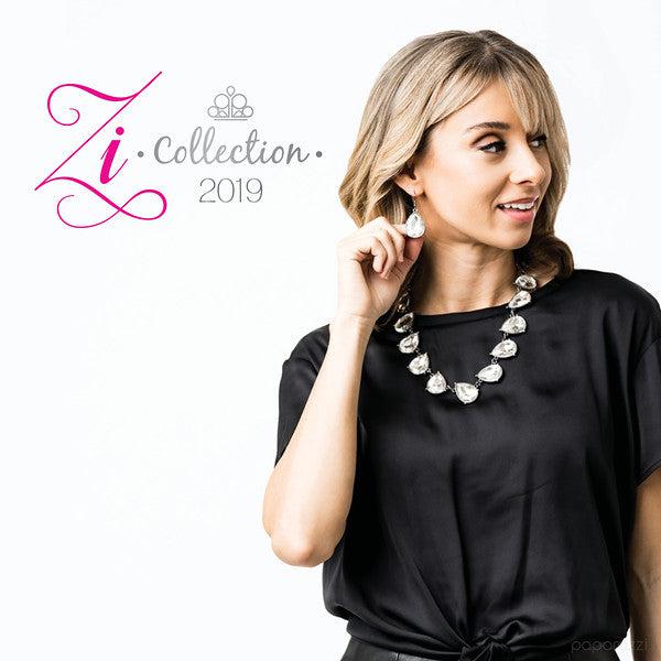 Mystique 2019 Zi Collection Necklace - Paparazzi Accessories stylized on model wearing black - CarasShop.com - Paparazzi Jewelry by Cara Jewels