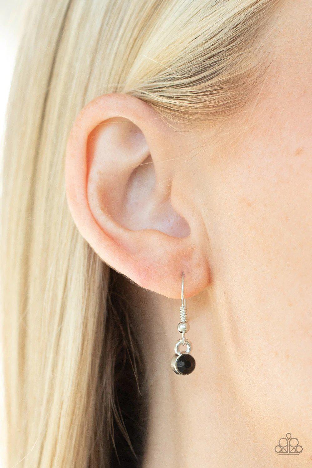Never SLAY Never Black Necklace - Paparazzi Accessories - free matching earrings -CarasShop.com - Paparazzi Jewelry by Cara Jewels