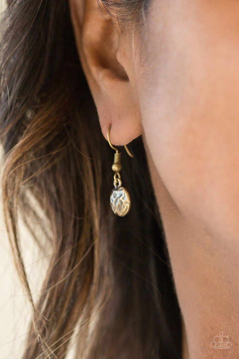 Never ZOO Much Brass Necklace - Paparazzi Accessories - free matching earrings -CarasShop.com - Paparazzi Jewelry by Cara Jewels