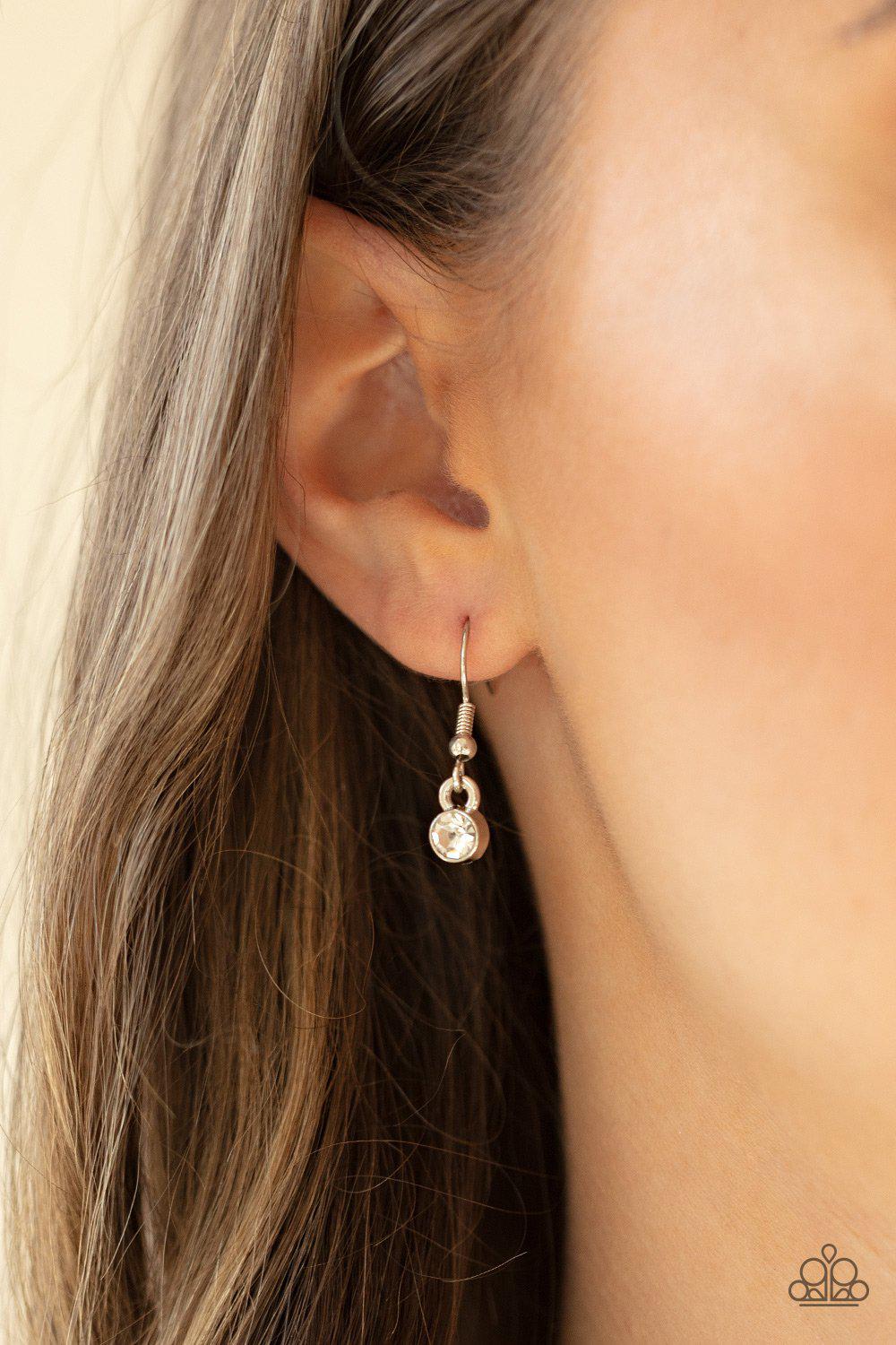 Next Level Luster Sapphire Blue Rhinestone Necklace - Paparazzi Accessories - free matching earrings -CarasShop.com - Paparazzi Jewelry by Cara Jewels