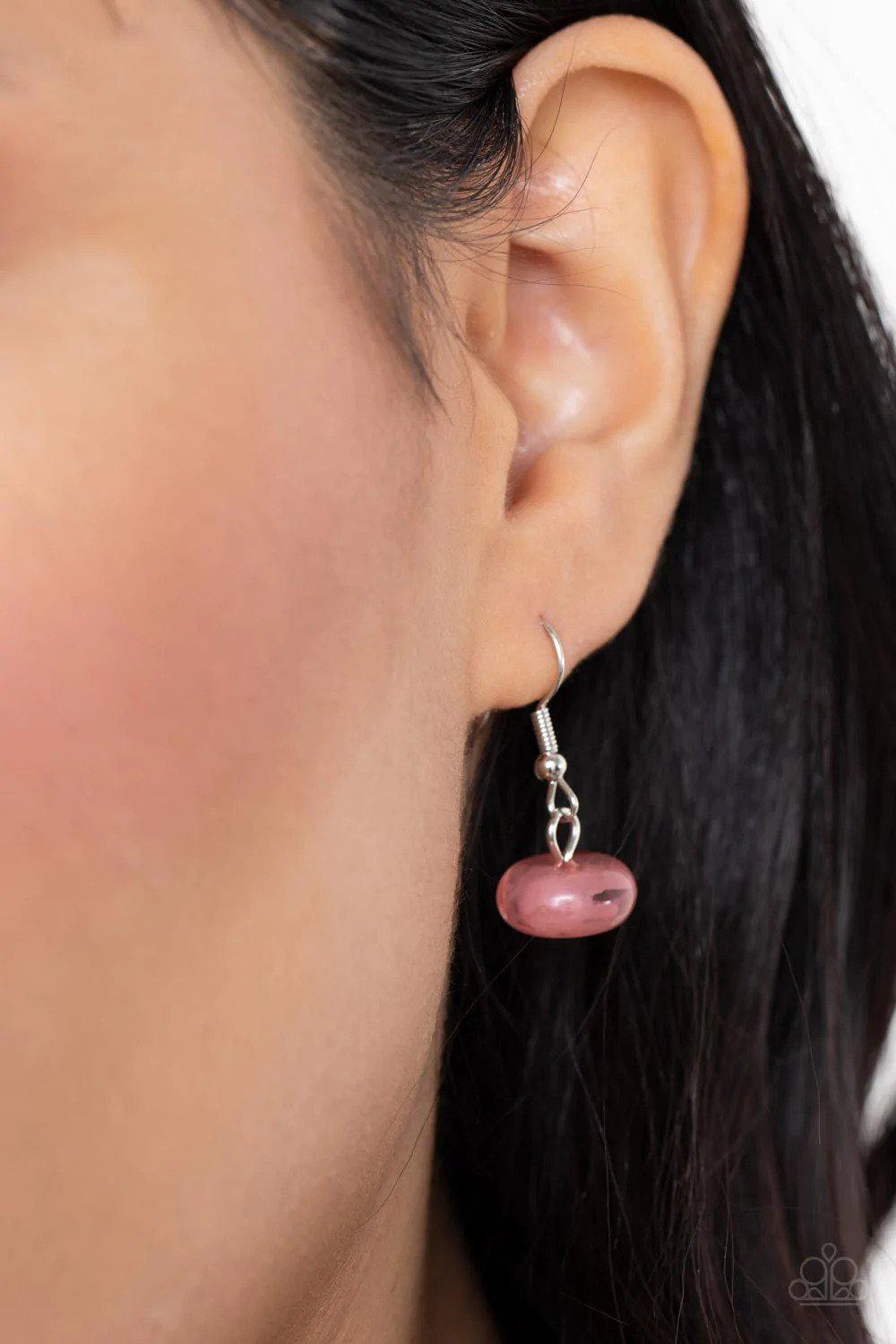 Oceanside Service Pink Necklace - Paparazzi Accessories - free matching earrings -CarasShop.com - Paparazzi Jewelry by Cara Jewels