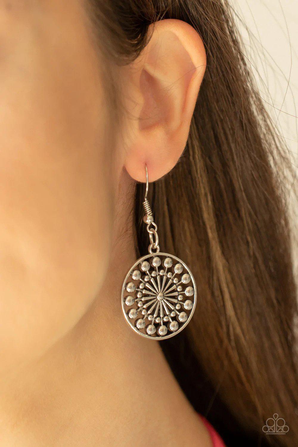 One MANDALA Show Red Suede Necklace - Paparazzi Accessories - free matching earrings -CarasShop.com - Paparazzi Jewelry by Cara Jewels