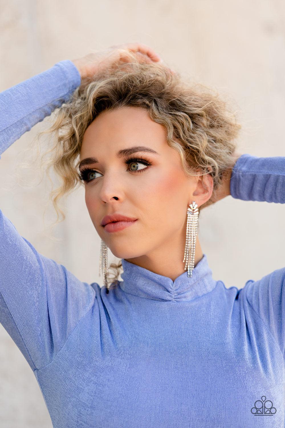 Overnight Sensation Multi Iridescent Rhinestone Earrings - Paparazzi Accessories