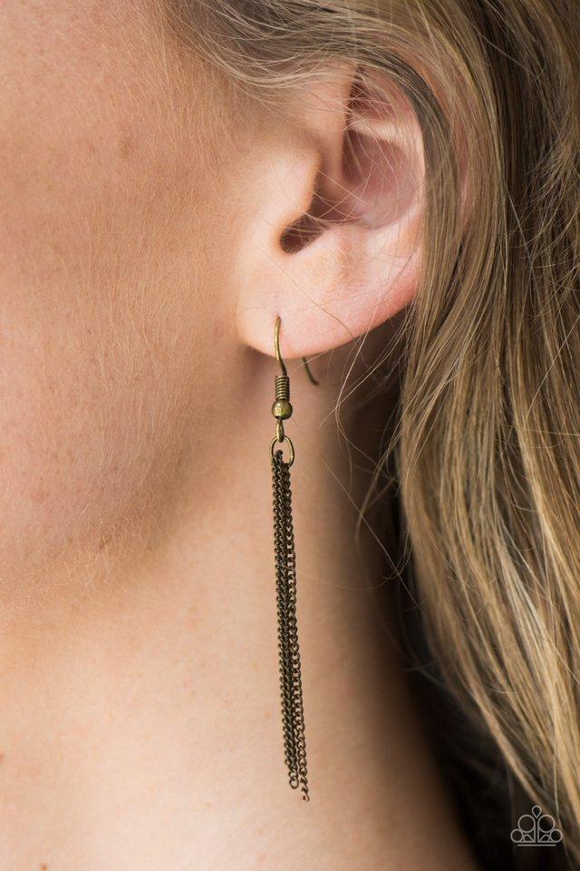 Pep In Your Step Brown Stone Necklace - Paparazzi Accessories - free matching earrings -CarasShop.com - Paparazzi Jewelry by Cara Jewels