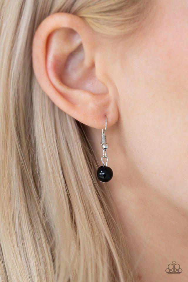 Regal Refinement Black Necklace - Paparazzi Accessories - free matching earrings -CarasShop.com - Paparazzi Jewelry by Cara Jewels