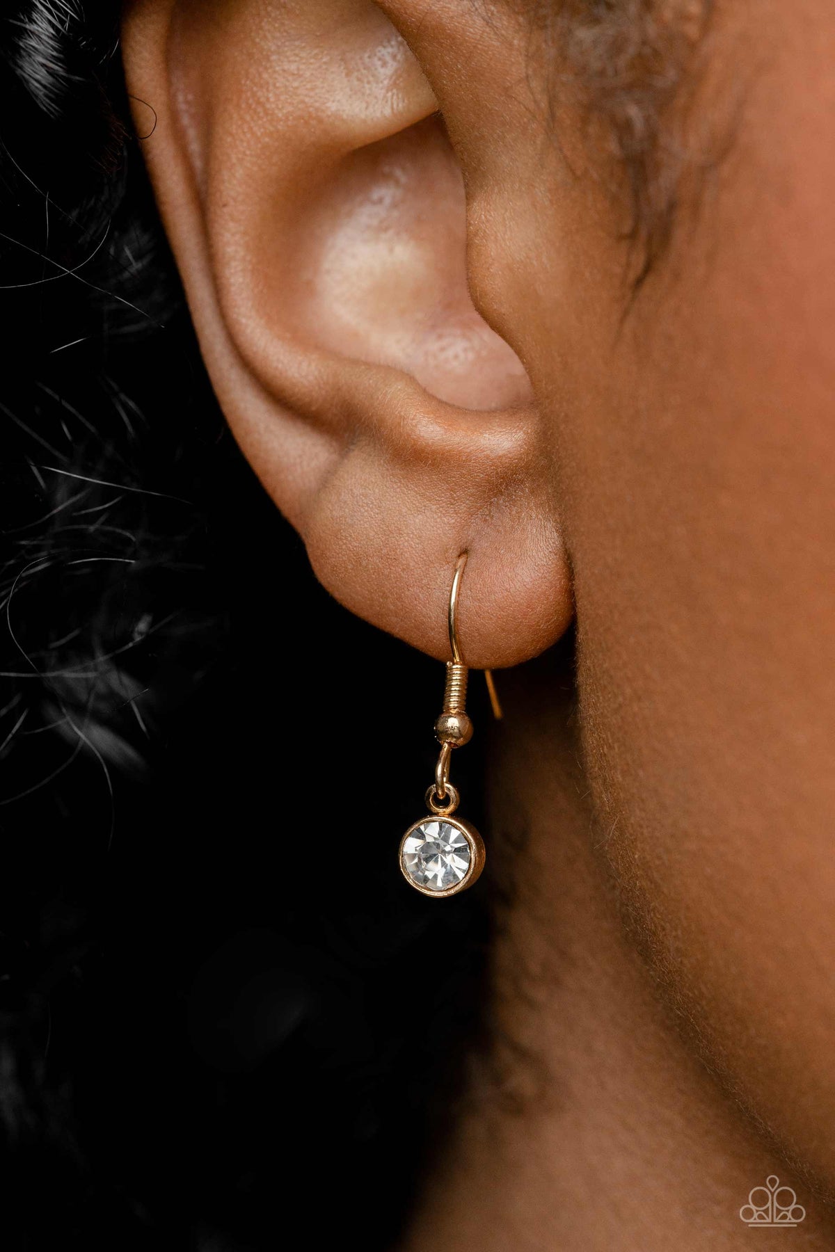 Roadside Romance Gold Heart Necklace - Paparazzi Accessories - free matching earrings -CarasShop.com - Paparazzi Jewelry by Cara Jewels