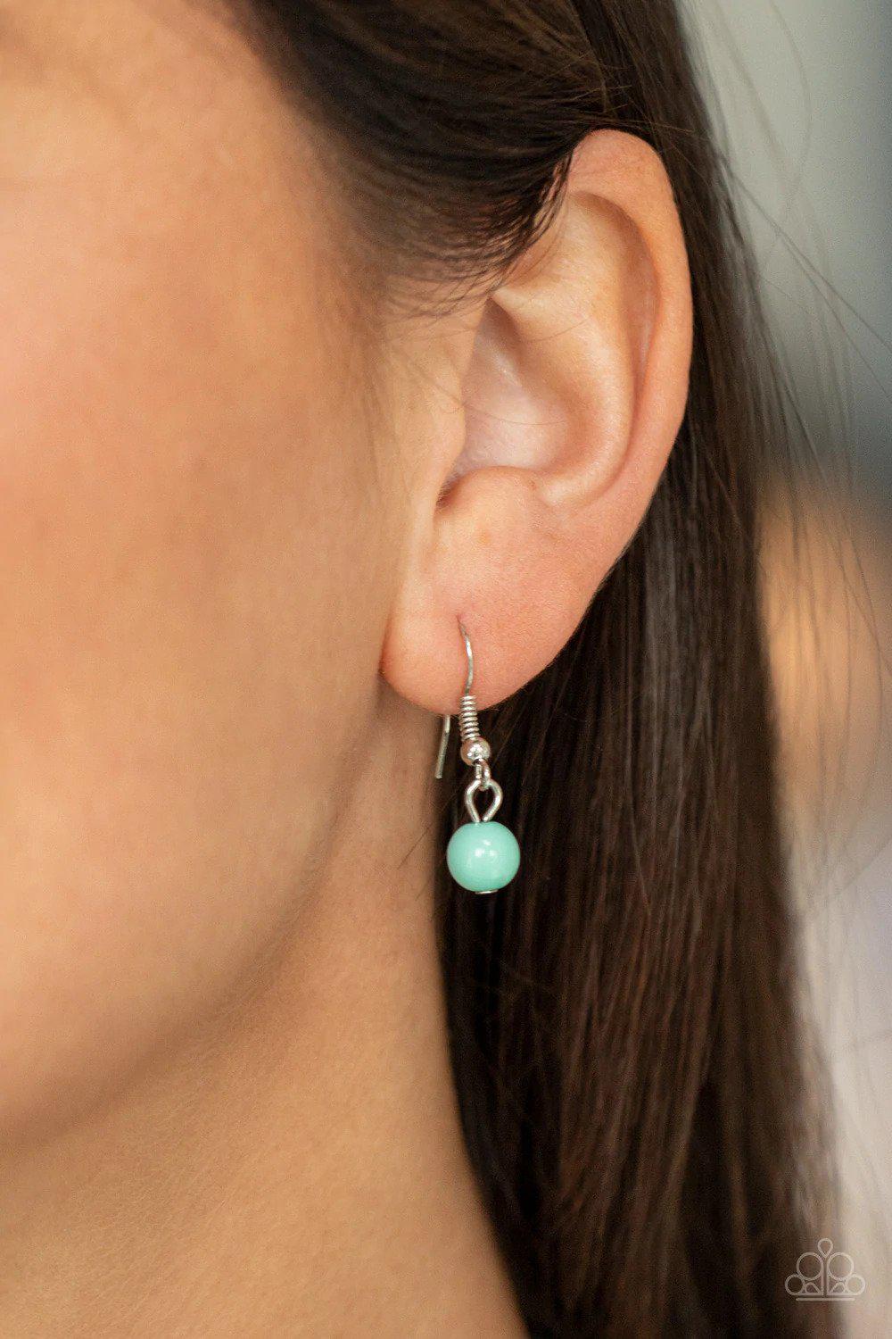 STAYCATION All I Ever Wanted Blue Necklace - Paparazzi Accessories - free matching earrings -CarasShop.com - Paparazzi Jewelry by Cara Jewels