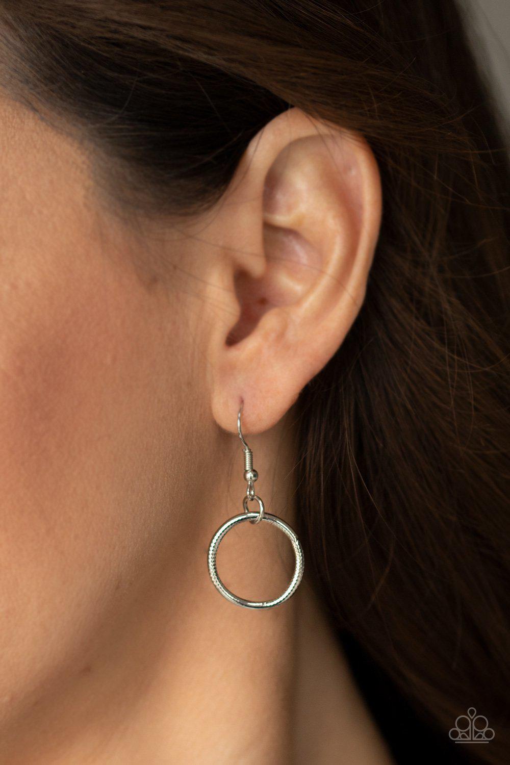 Salvage Yard Silver Necklace - Paparazzi Accessories - free matching earrings -CarasShop.com - Paparazzi Jewelry by Cara Jewels