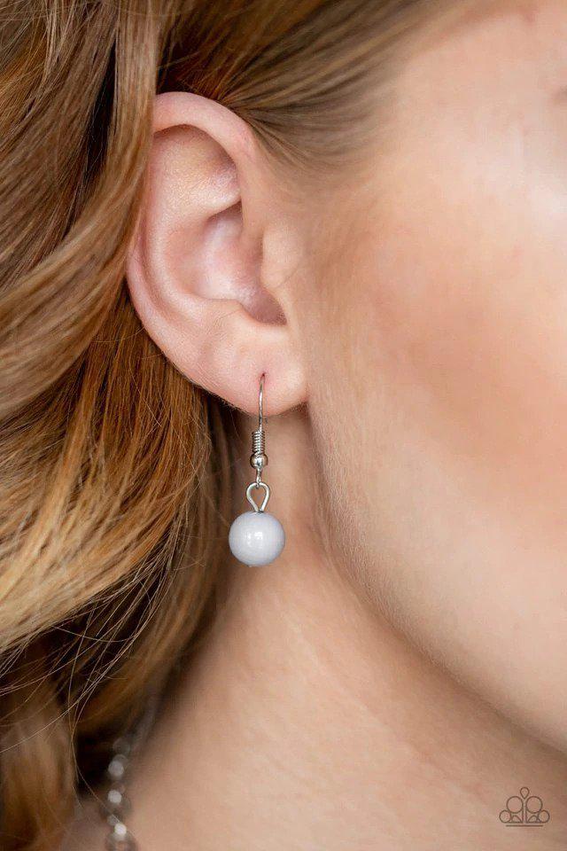Seaside Soiree Silver Necklace - Paparazzi Accessories - free matching earrings -CarasShop.com - Paparazzi Jewelry by Cara Jewels