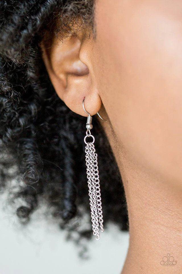 Shimmer Sensei Black Necklace - Paparazzi Accessories - free matching earrings -CarasShop.com - Paparazzi Jewelry by Cara Jewels