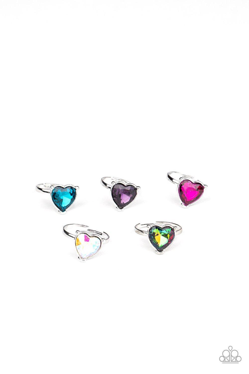 Starlet Shimmer Children's Gem Heart Rings - Paparazzi Accessories (set of 5) - Full set -CarasShop.com - Paparazzi Jewelry by Cara Jewels