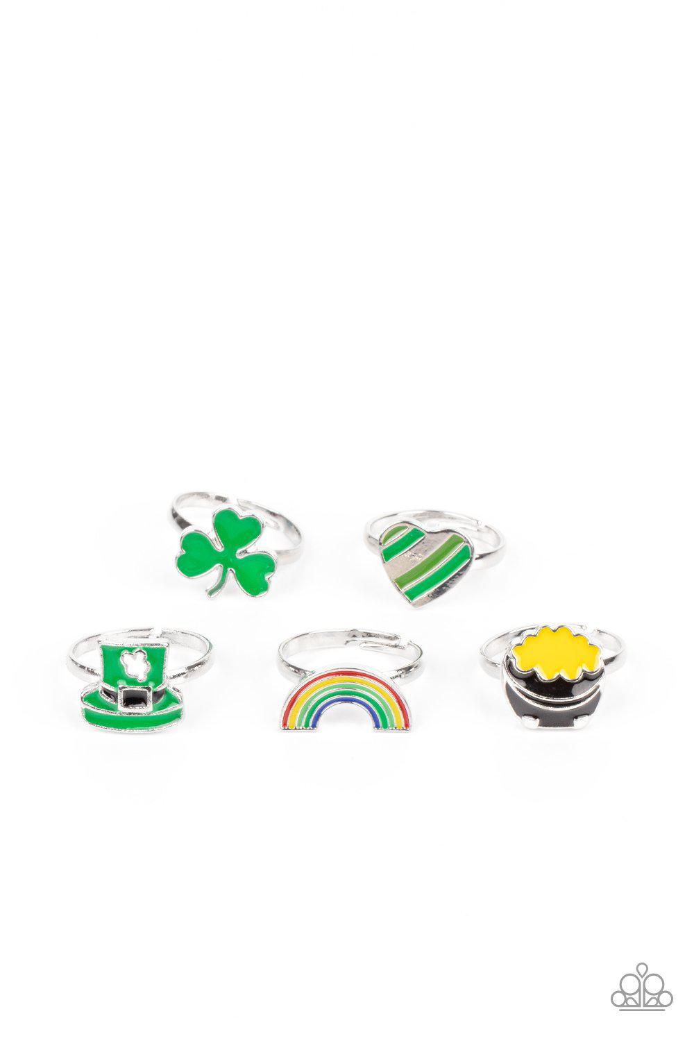 Starlet Shimmer Children's St. Patrick's Day Rings - Paparazzi Accessories (set of 5) - Full set -CarasShop.com - Paparazzi Jewelry by Cara Jewels
