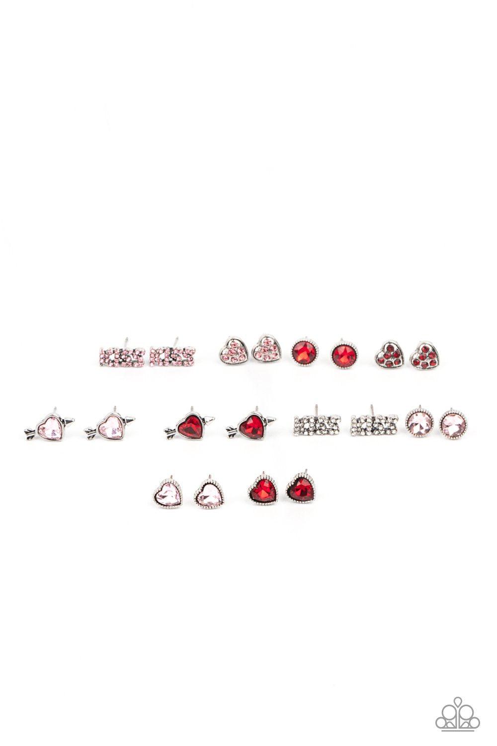 Starlet Shimmer Children's Valentine Themed Post Earrings 2021 - Paparazzi Accessories (set of 10) - Full set -CarasShop.com - Paparazzi Jewelry by Cara Jewels