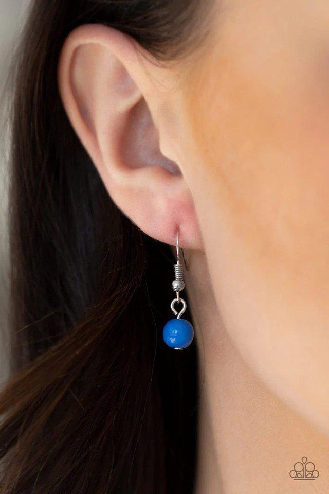 Terra Nouveau Blue Necklace - Paparazzi Accessories - free matching earrings -CarasShop.com - Paparazzi Jewelry by Cara Jewels