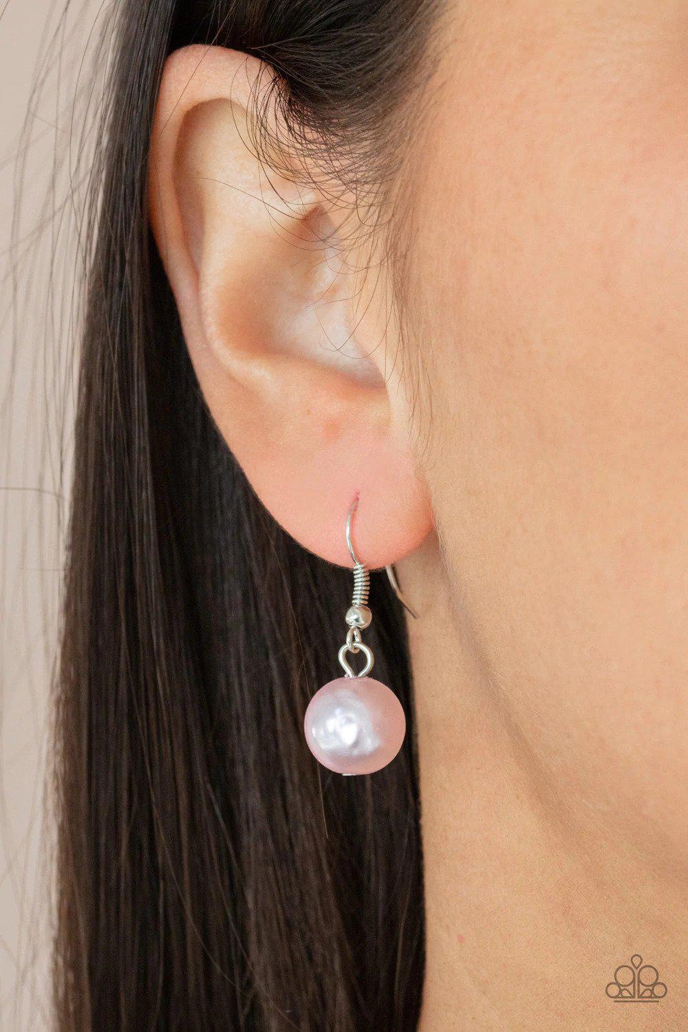 Thanks For The Compliment Pink Necklace - Paparazzi Accessories - free matching earrings -CarasShop.com - Paparazzi Jewelry by Cara Jewels