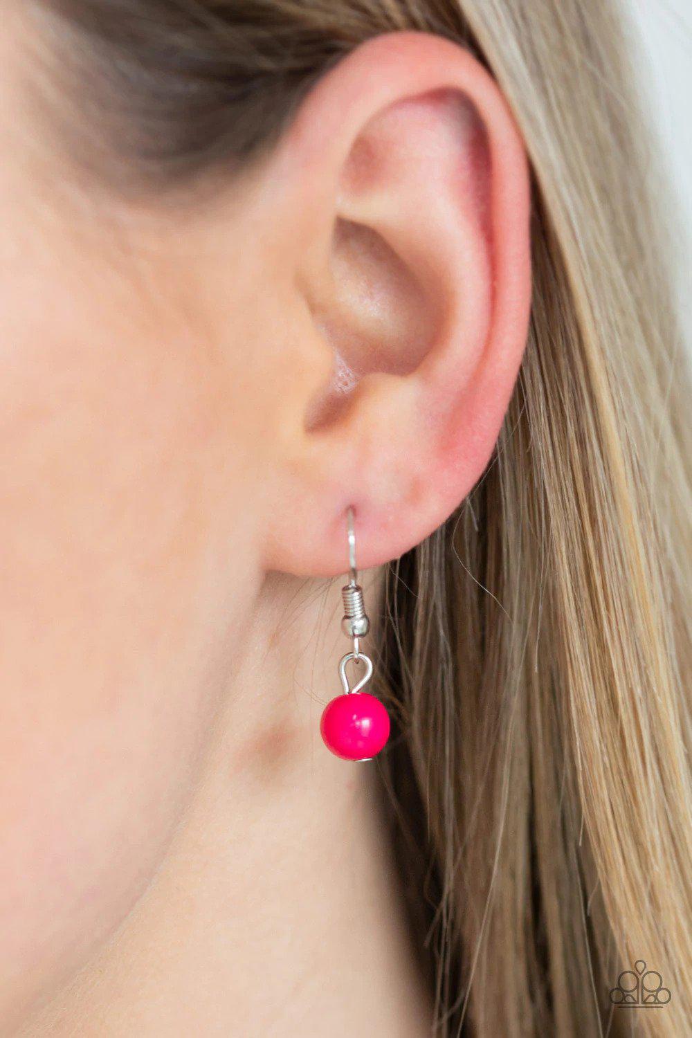 The Bride To BEAD Pink Necklace - Paparazzi Accessories - free matching earrings -CarasShop.com - Paparazzi Jewelry by Cara Jewels