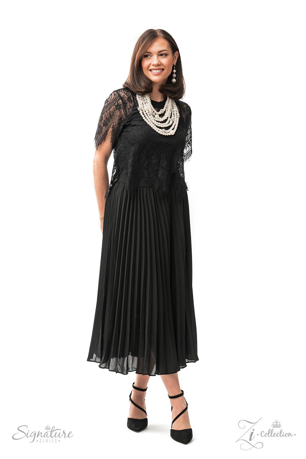 The Courtney 2022 Zi Signature Collection Necklace - Paparazzi Accessories - stylized on model - CarasShop.com - Paparazzi Jewelry by Cara Jewels